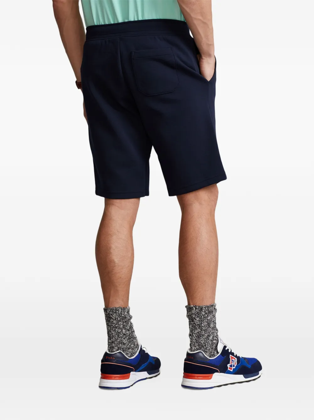 Polo Ralph Lauren logo-embroidered drawstring shorts Blauw