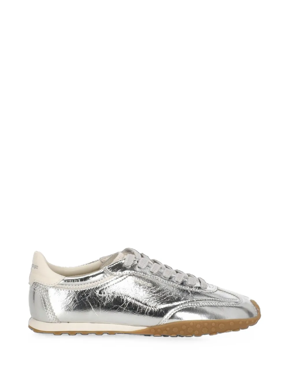 Hoff metallic-effect leather sneakers | Silver | Image 1
