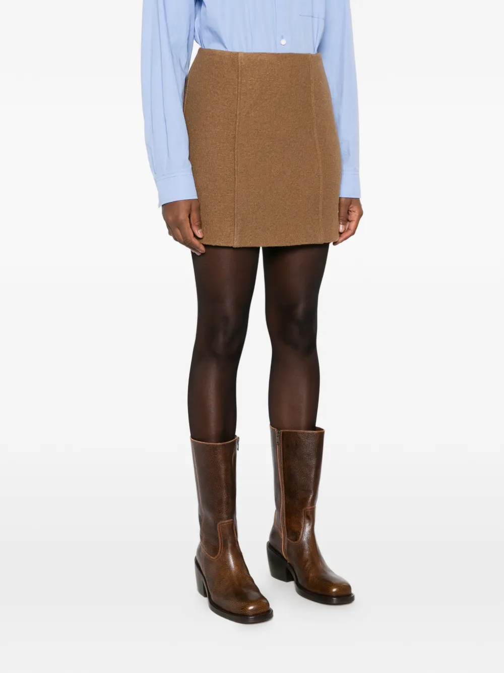 I BLUES seam-detail mini skirt Bruin