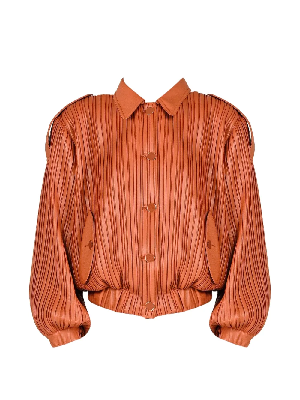 Rowen Rose pleated bomber jacket