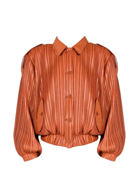 Rowen Rose pleated bomber jacket