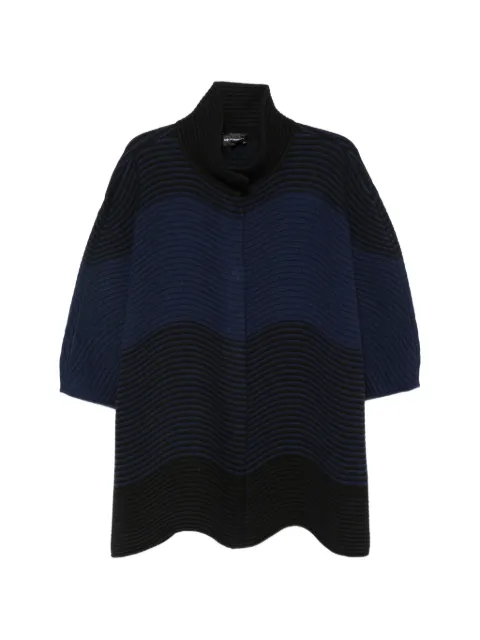 Emporio Armani wave-pattern ribbed jacket