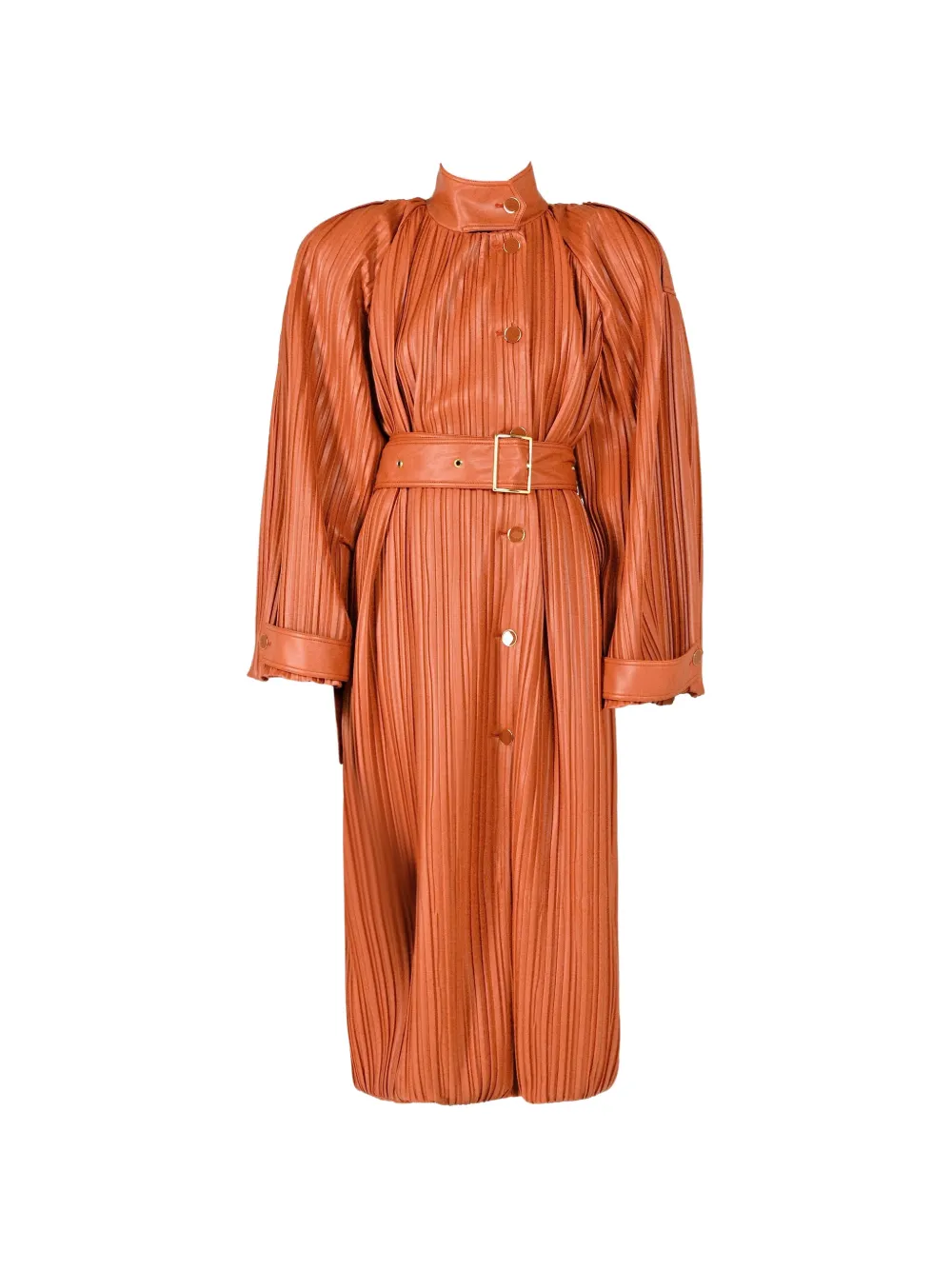Rowen Rose pleated belted trench coat