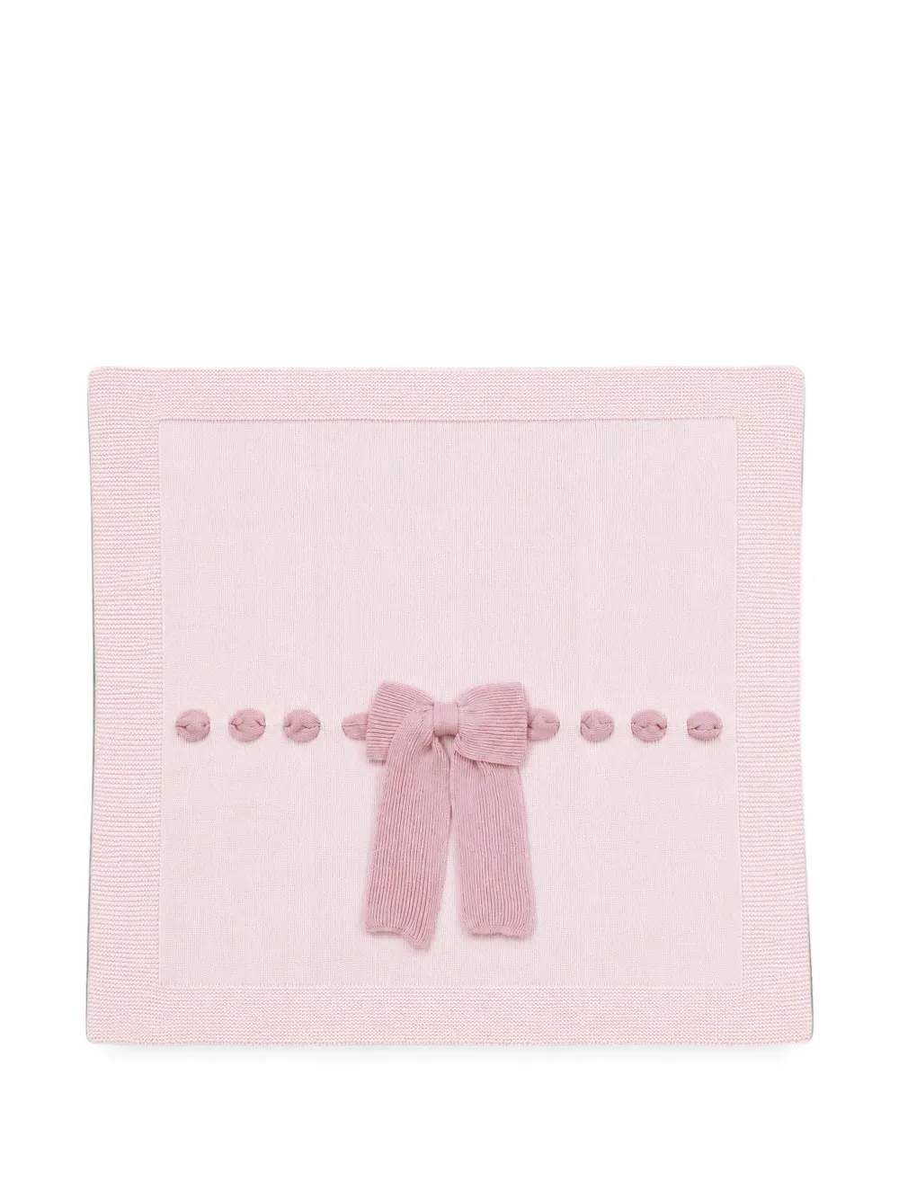 Bébé di Almy bow-detail knitted blanket - Rosa