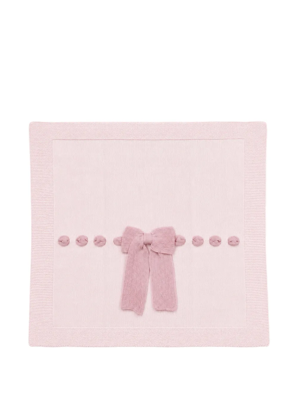 Bébé di Almy bow-detail knitted blanket - Rosa