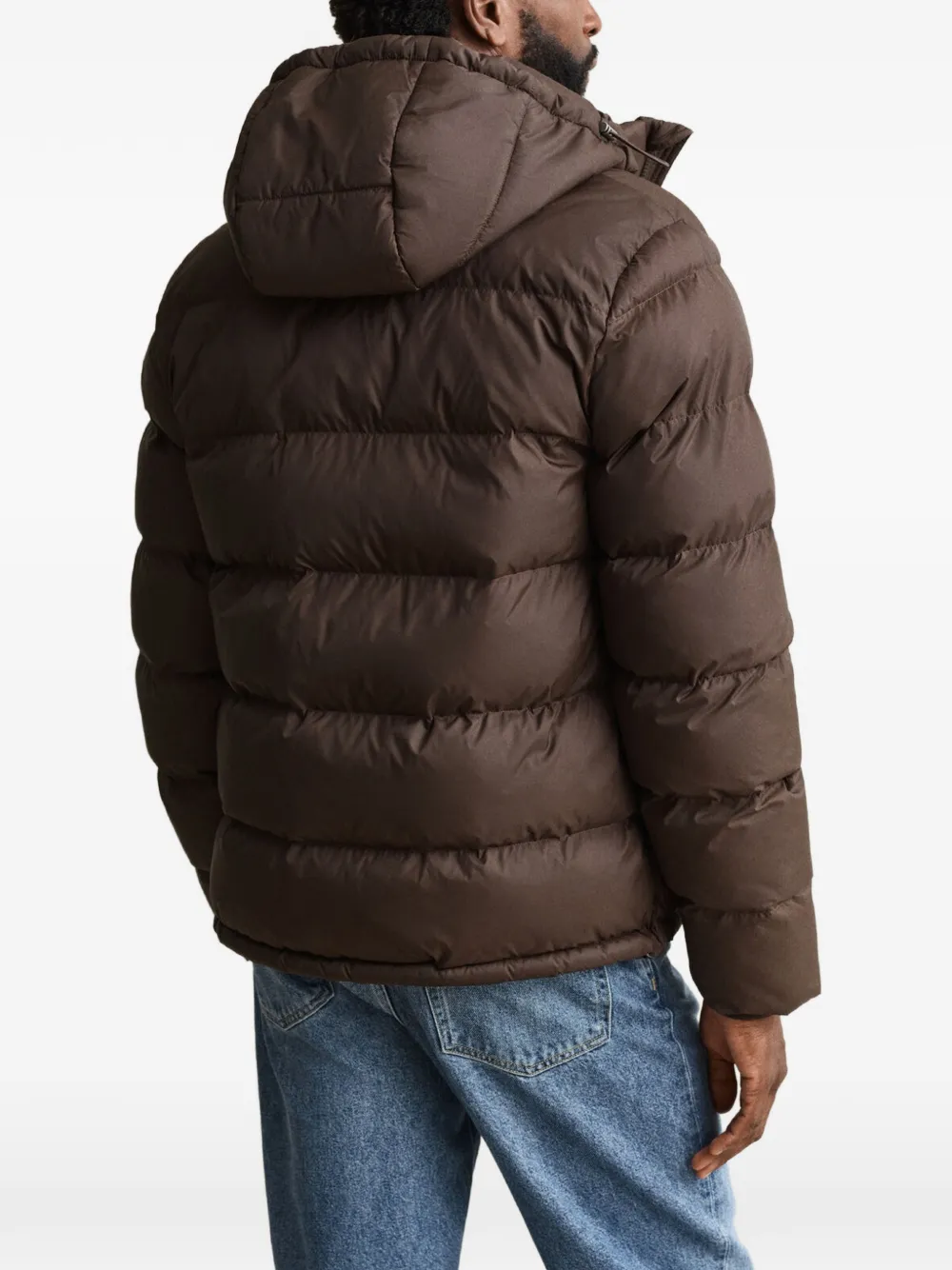 Gant Gewatteerd jack met capuchon Bruin