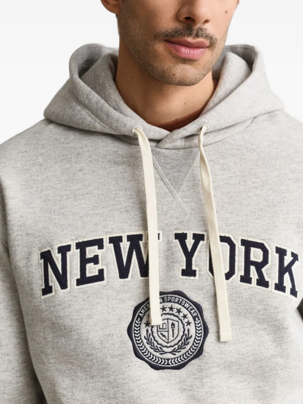 Gant Hoodie met logopatch Grijs