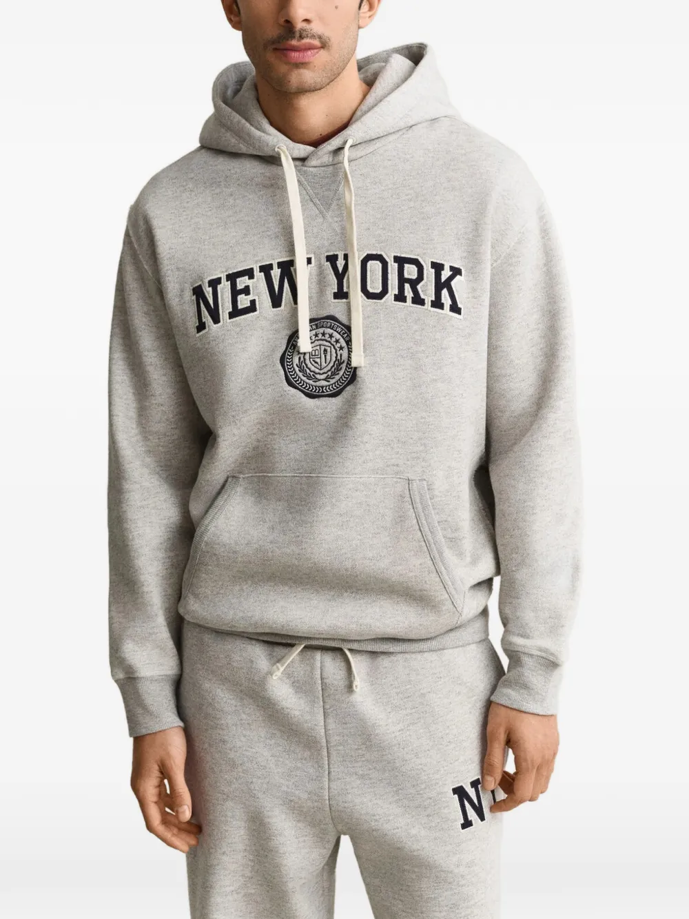 Gant Hoodie met logopatch Grijs