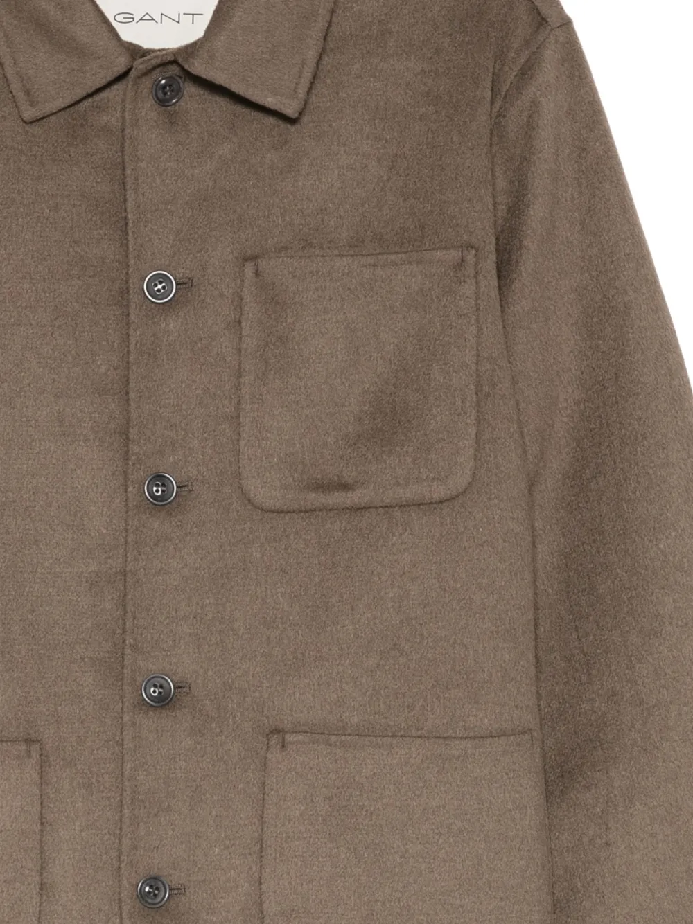 Gant Reg shirtjack met stiksels Beige