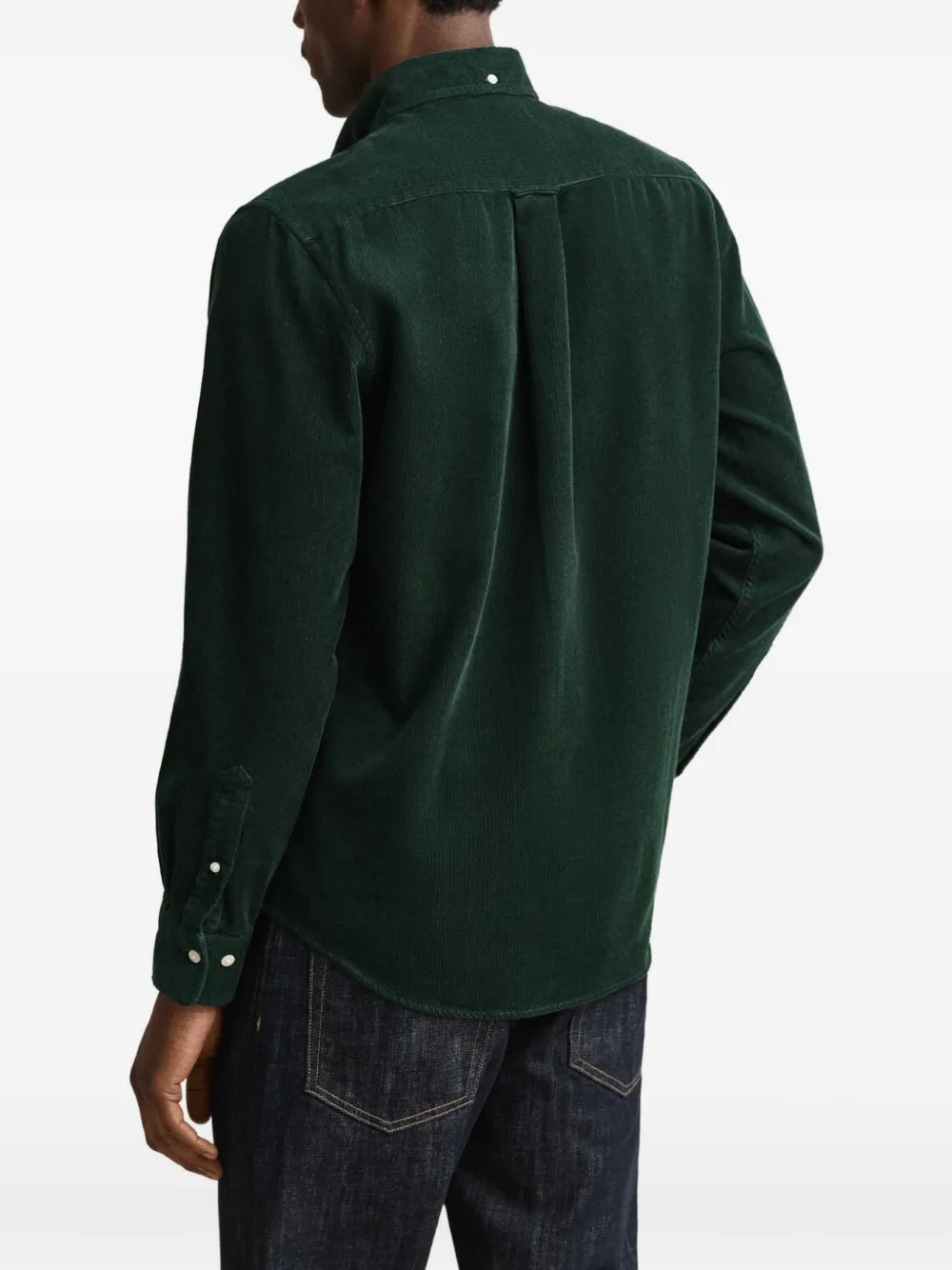 Gant Ribfluwelen overhemd Groen