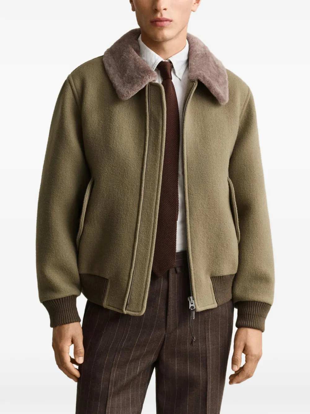 Gant Jack met lammy kraag Groen