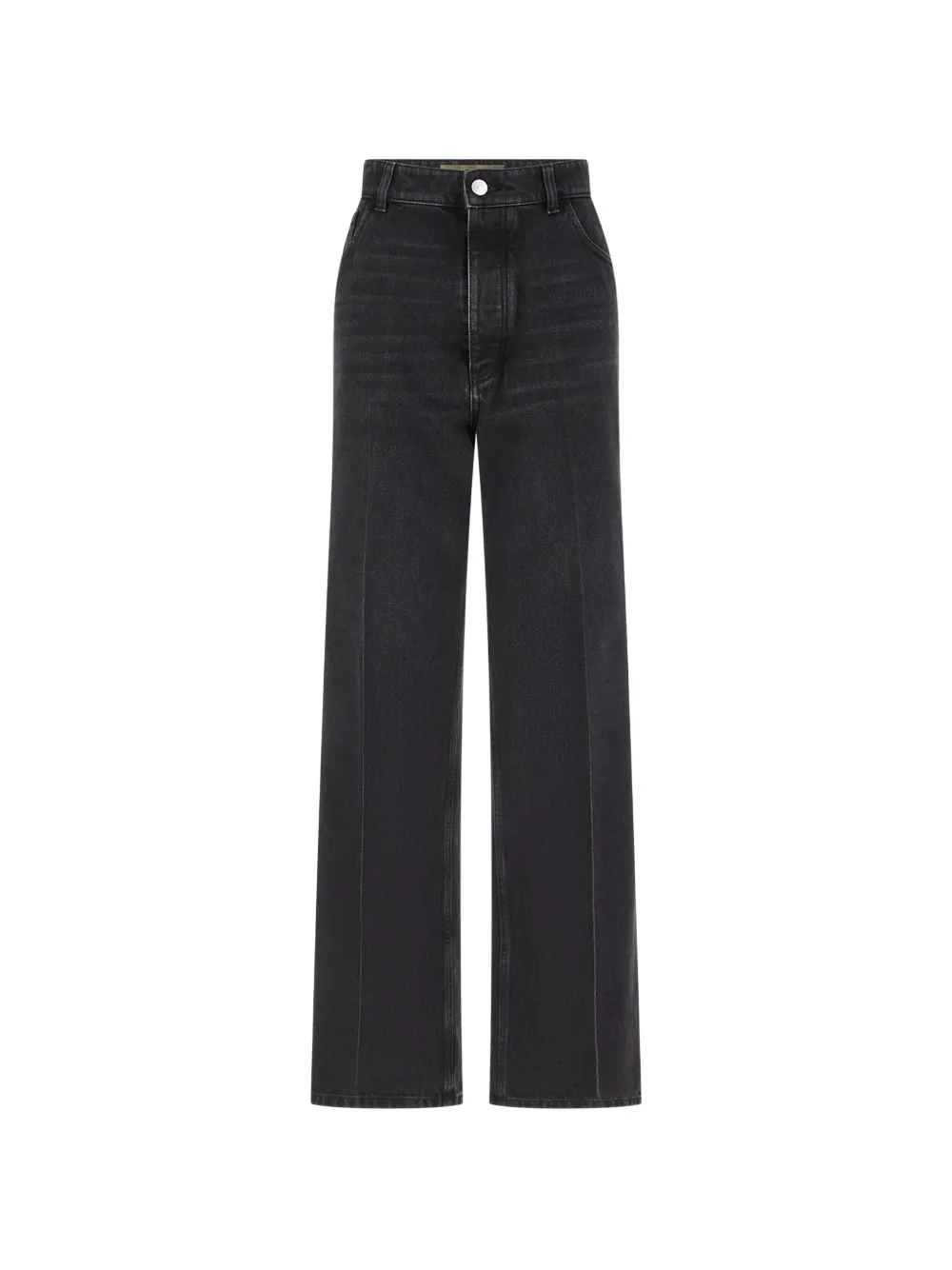 Marni logo-patch wide-leg jeans - Schwarz