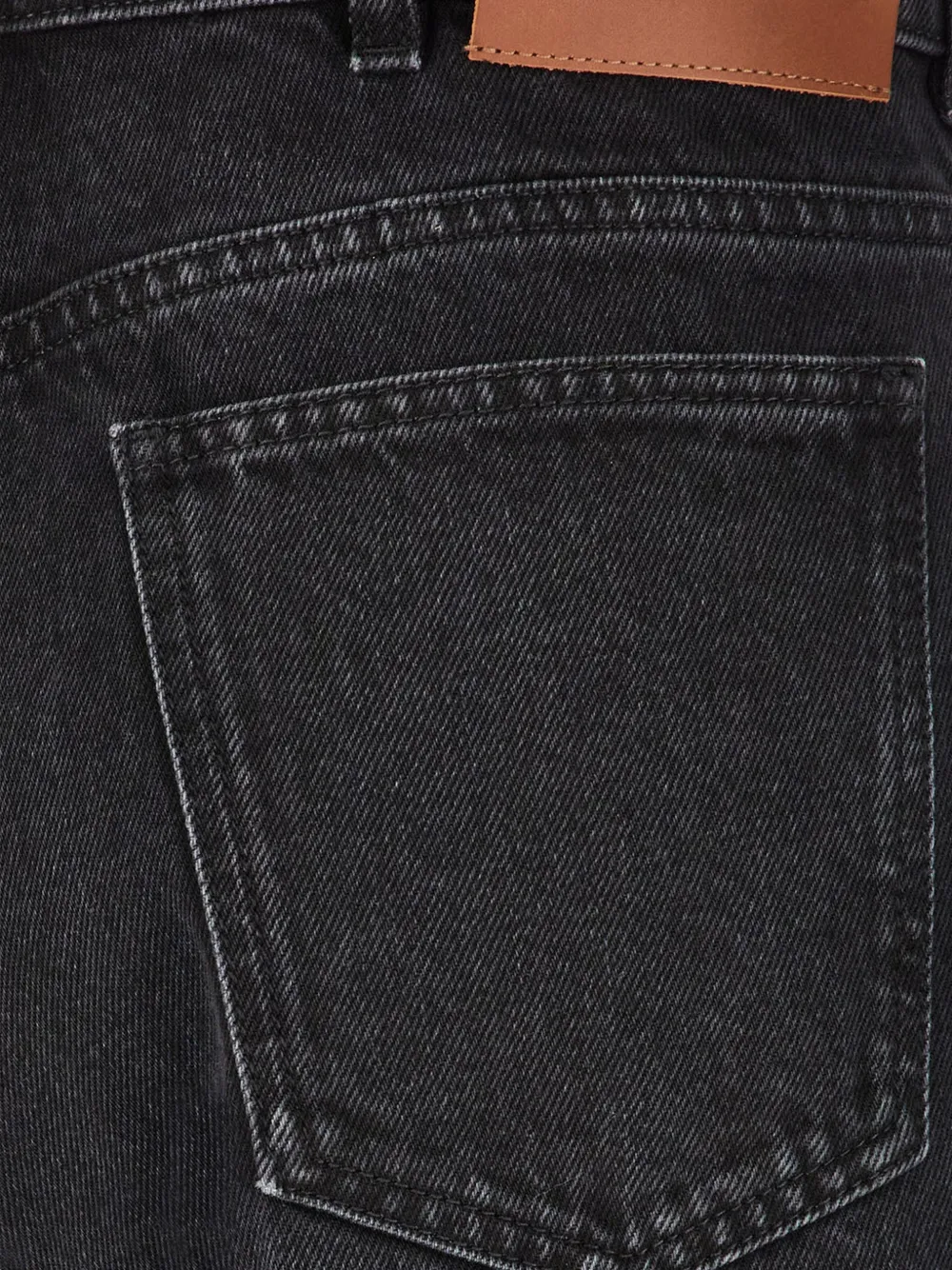 Marni logo-patch wide-leg jeans Zwart