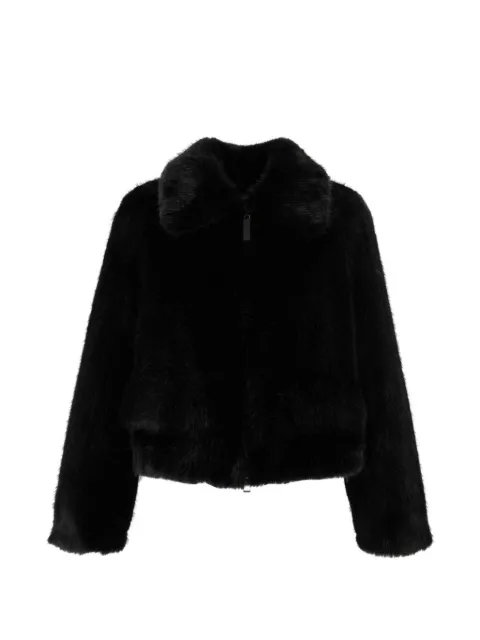 DROWS  faux-fur spread-collar jacket