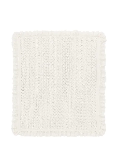 Bébé di Almy ruffled pointelle-knit blanket