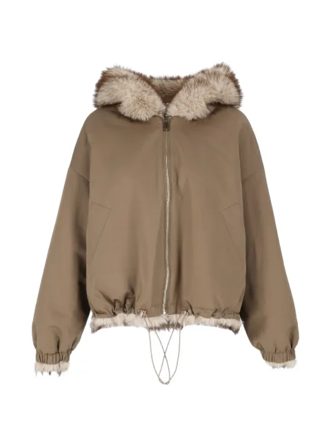 DROWS  faux-fur trim hooded jacket