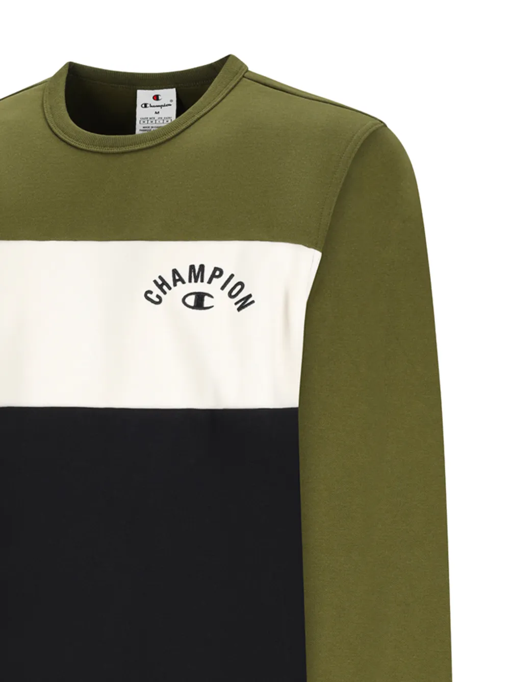Champion Sweater met geborduurd logo Groen