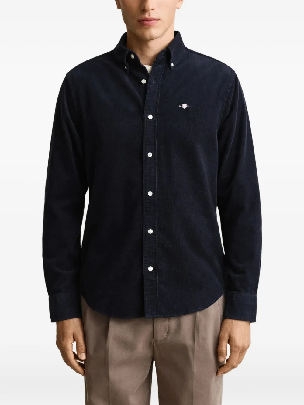 Gant Ribfluwelen overhemd Blauw