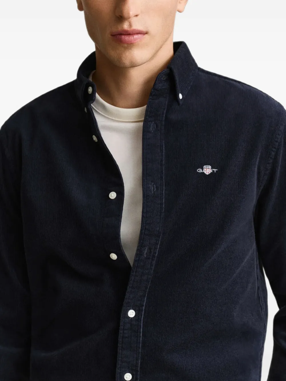 Gant Ribfluwelen overhemd Blauw