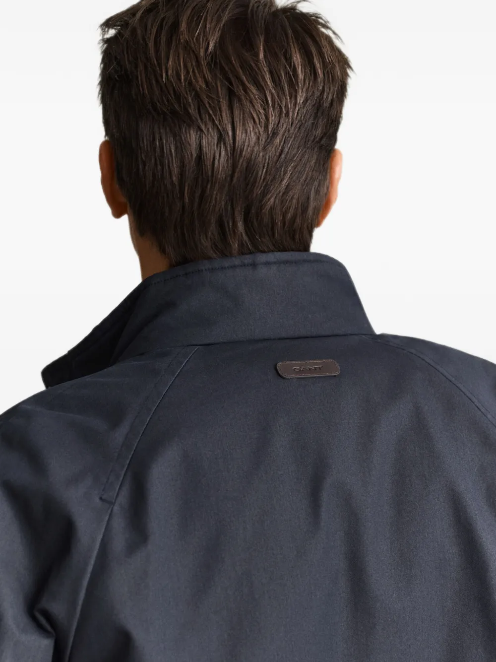 Gant raglan-sleeve corduroy-collar jacket Blauw