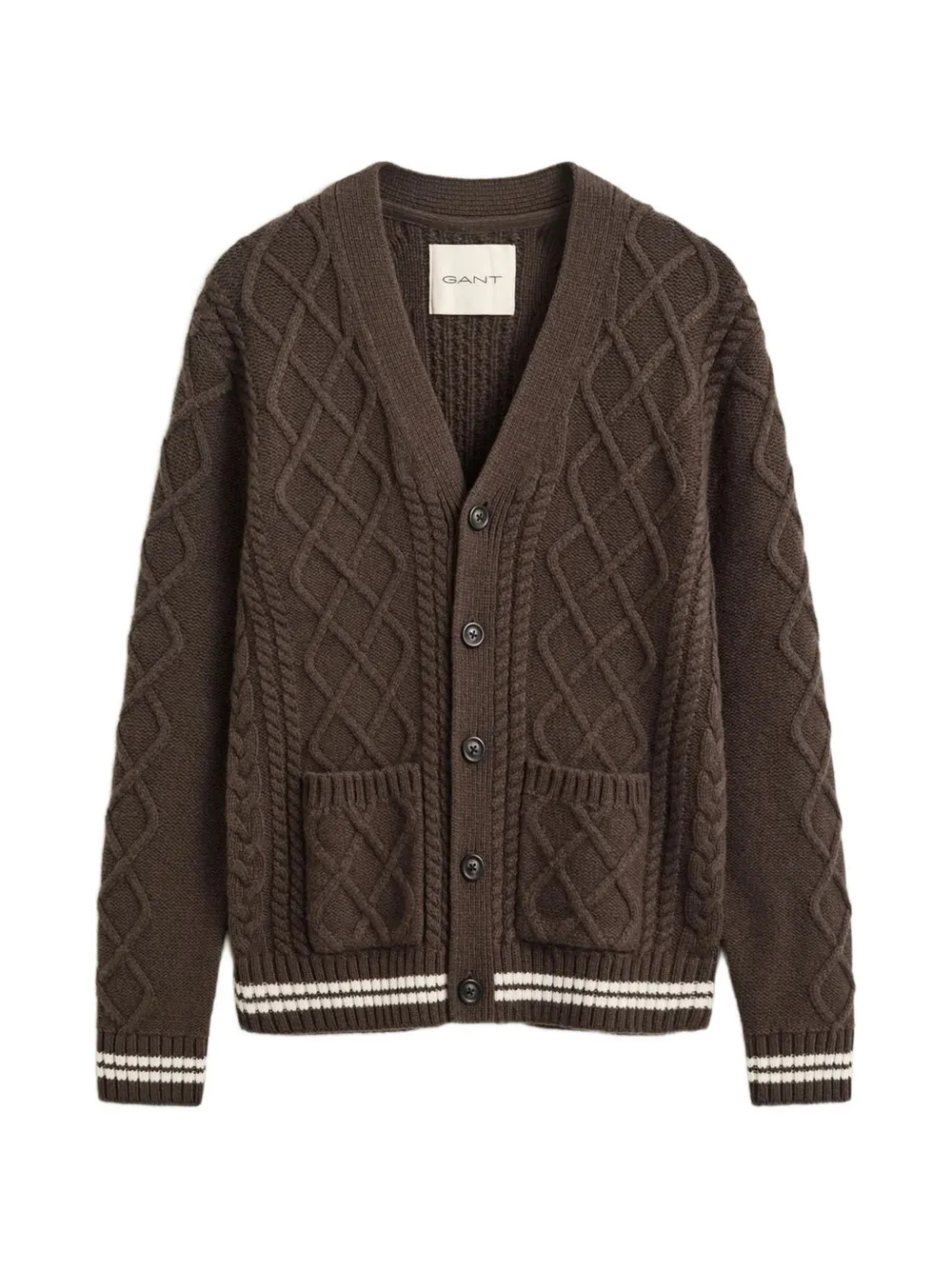 Gant cable-knit wool cardigan