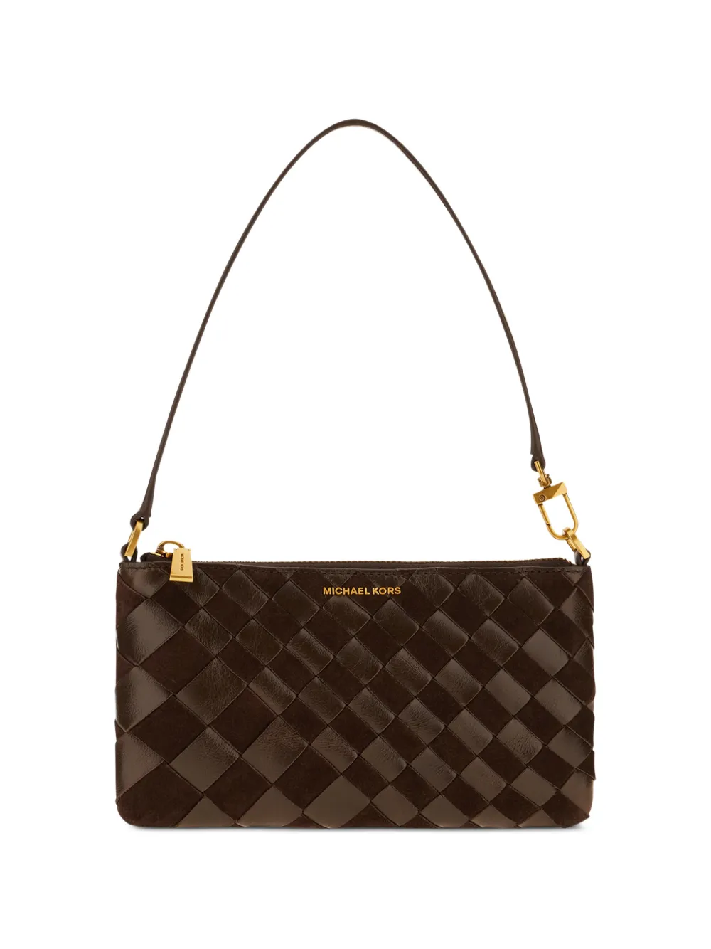 Michael Kors woven leather shoulder bag - Marrone
