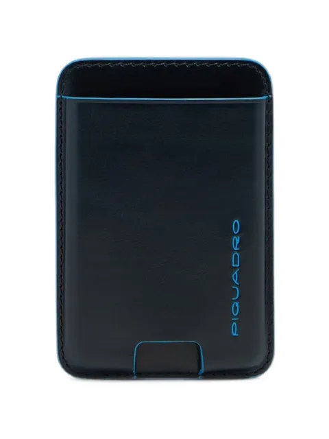 PIQUADRO logo-print leather cardholder