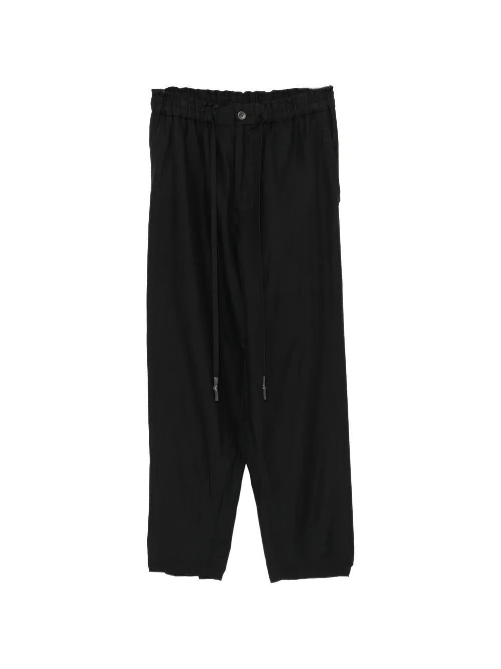 Nude:Masahiko Maruyama elasticated drawstring trousers - Noir Nude:Masahiko Maruyama elasticated drawstring trousers - Noir