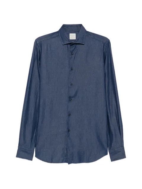 Xacus spread-collar denim shirt