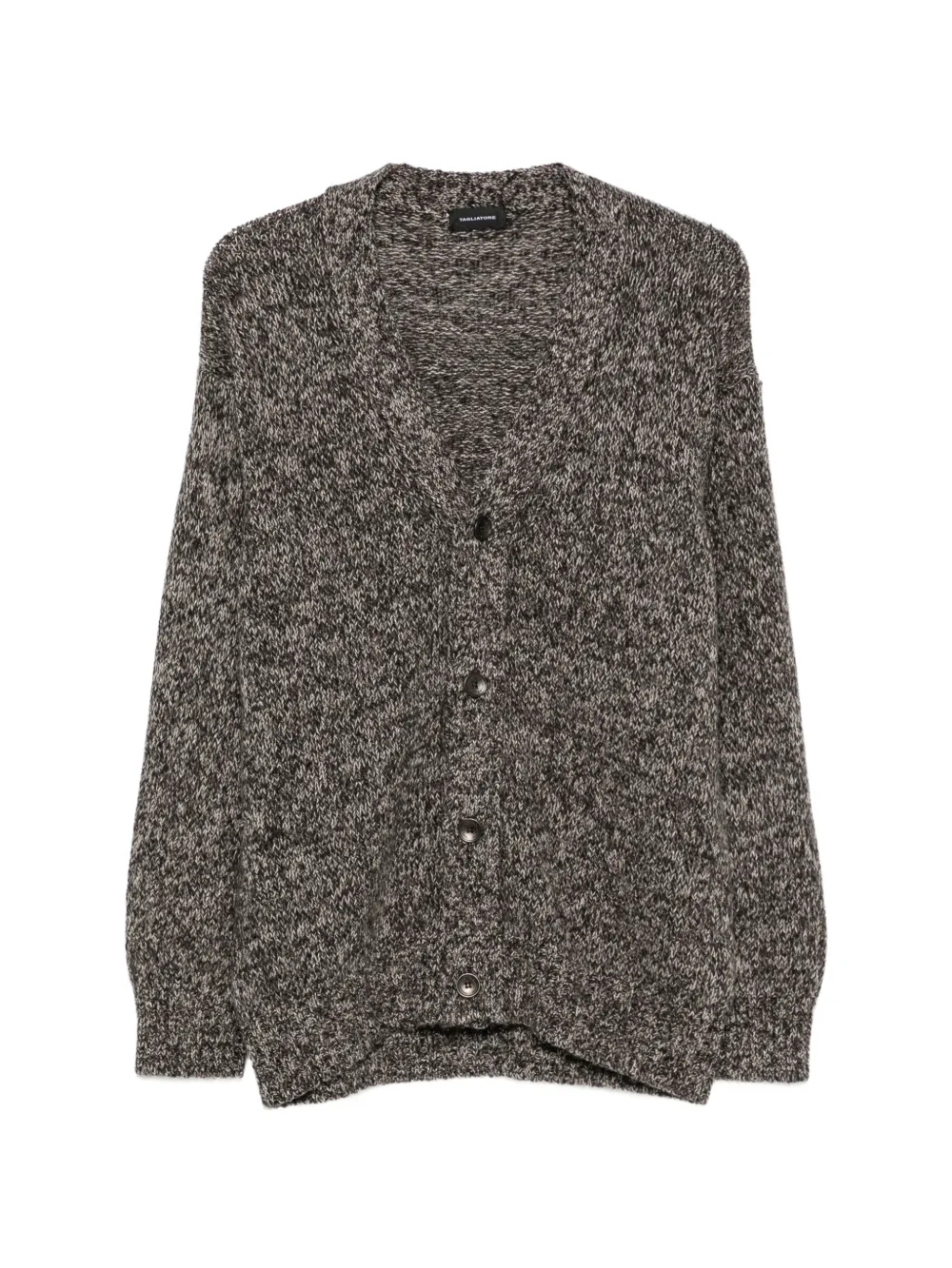 Tagliatore Stoten gebreid vest met V-hals Grijs