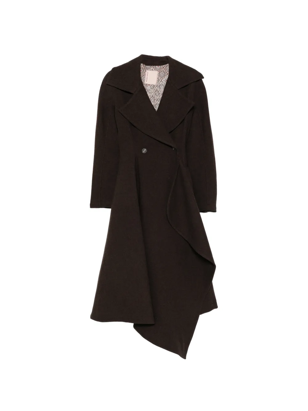 Antonio Marras Asymmetric Double-breasted Coat In Brown