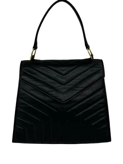 Saint Laurent Pre-Owned 20th 센추리 셰브런 레더 핸드백