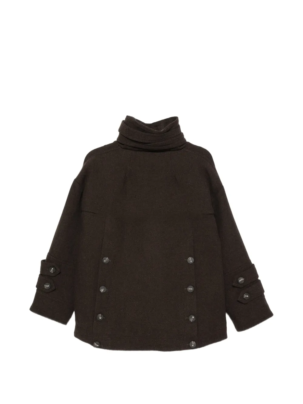 Antonio Marras Jack met hoge hals en knoop-detail Bruin