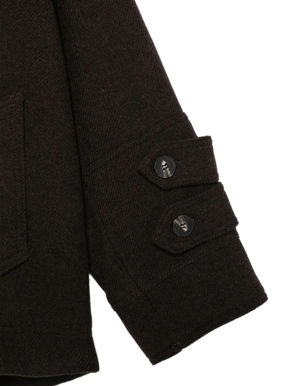 Antonio Marras Jack met hoge hals en knoop-detail Bruin