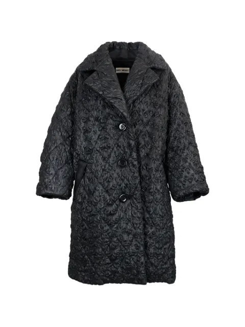 Issey Miyake Pre-Owned diamond-quilted padded coat