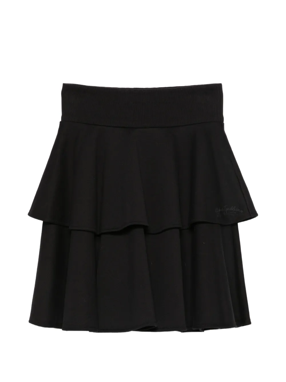 Dolce & Gabbana Kids Secret Garden ruffled tiered skirt - Nero