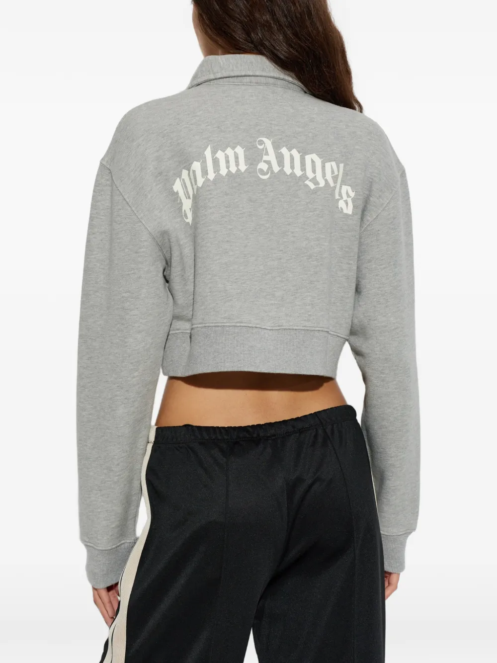 Palm Angels Cropped sweater Grijs