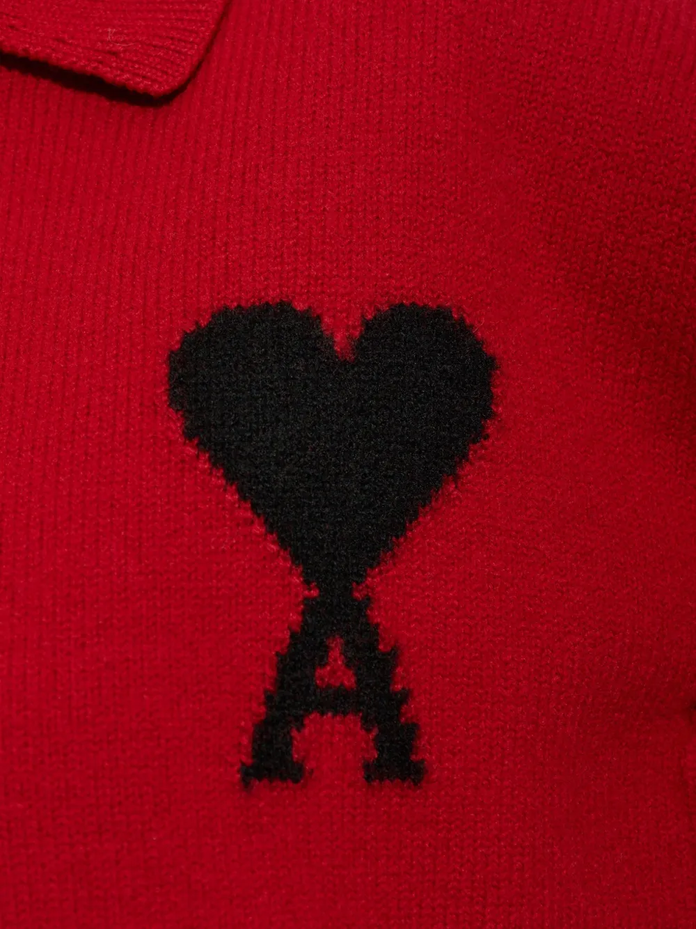 AMI Paris Ami de Coeur polotrui met lange mouwen Rood