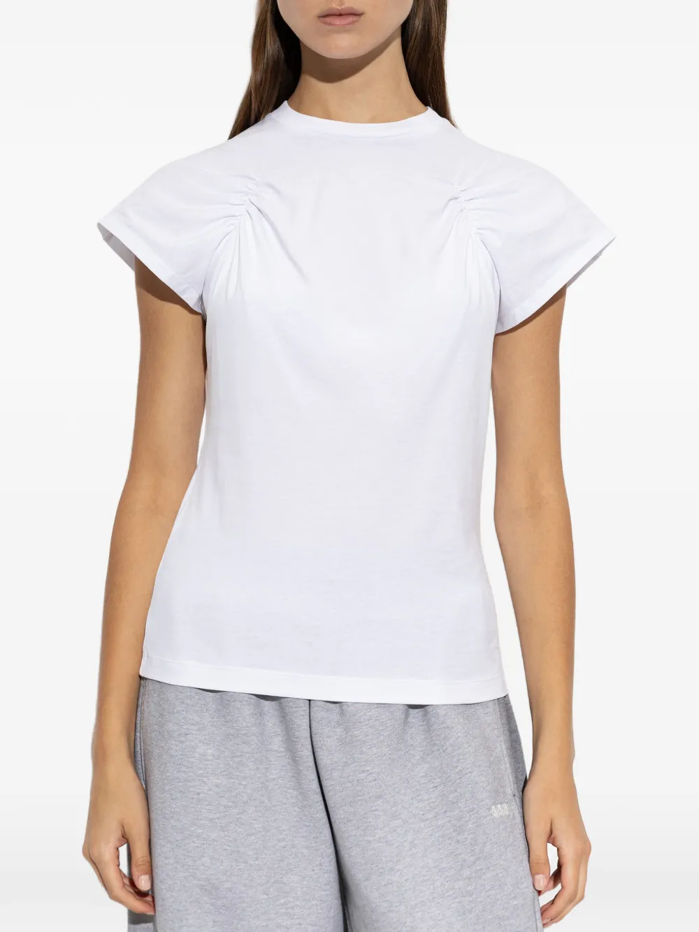 AVAVAV T-shirt met plooien Wit