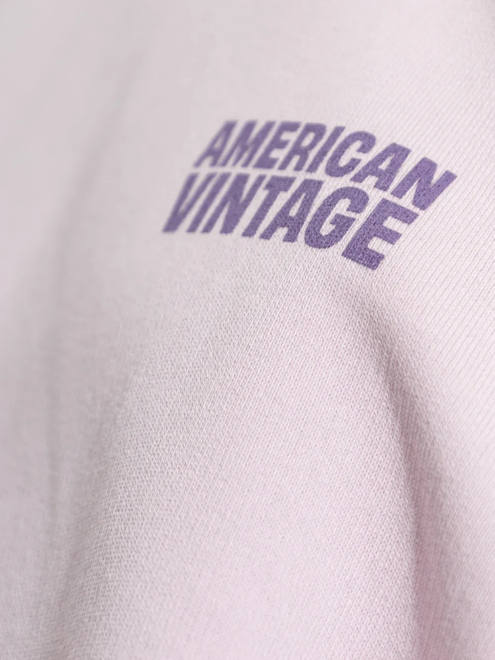 American Vintage Plizzy sweater met logo-print Roze