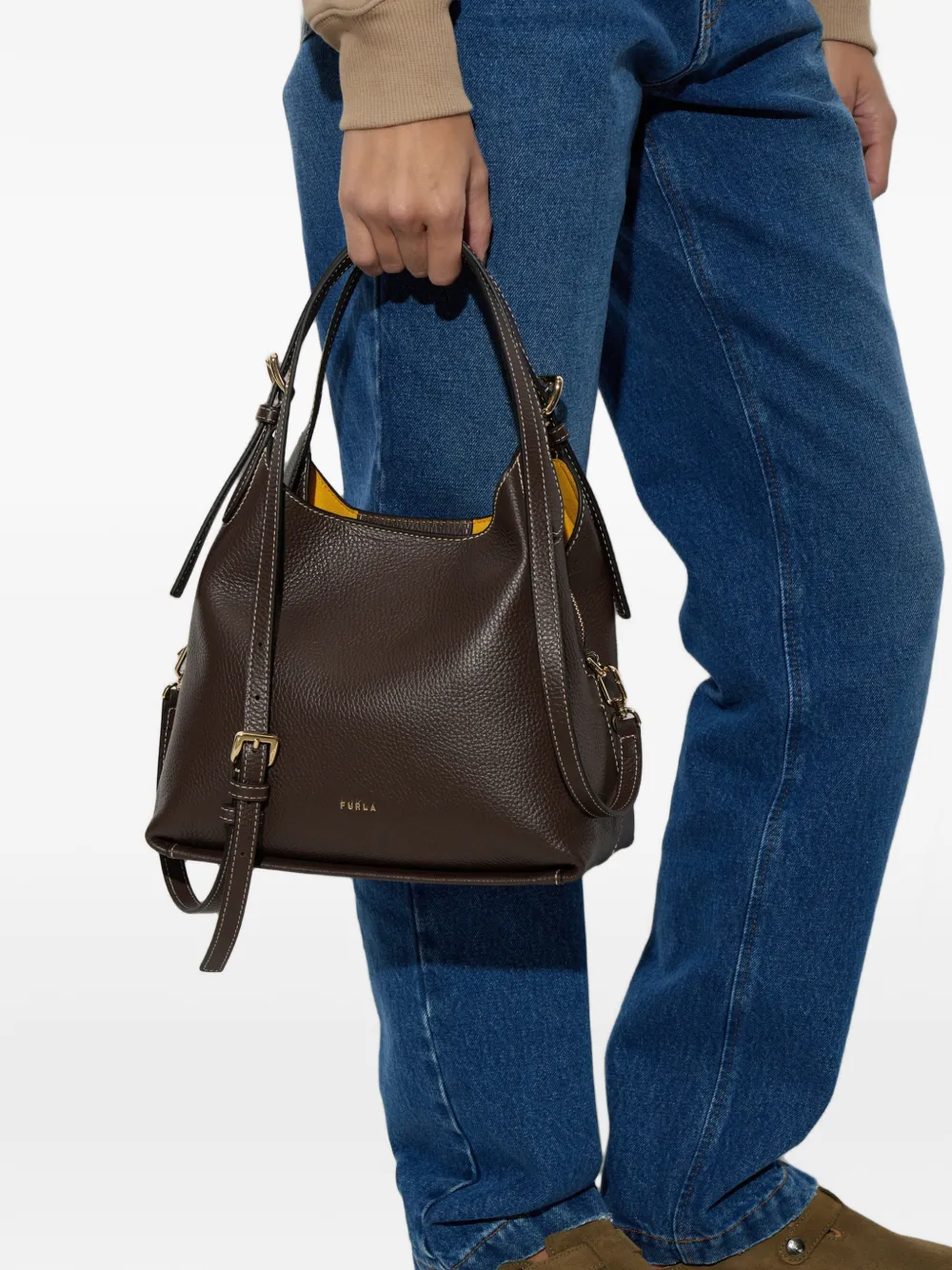 Furla Primrose leren shopper Bruin