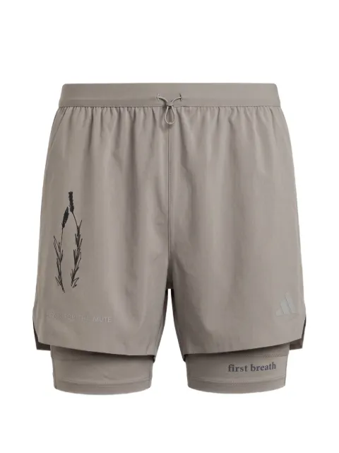 adidas x Song for the Mute layered track shorts