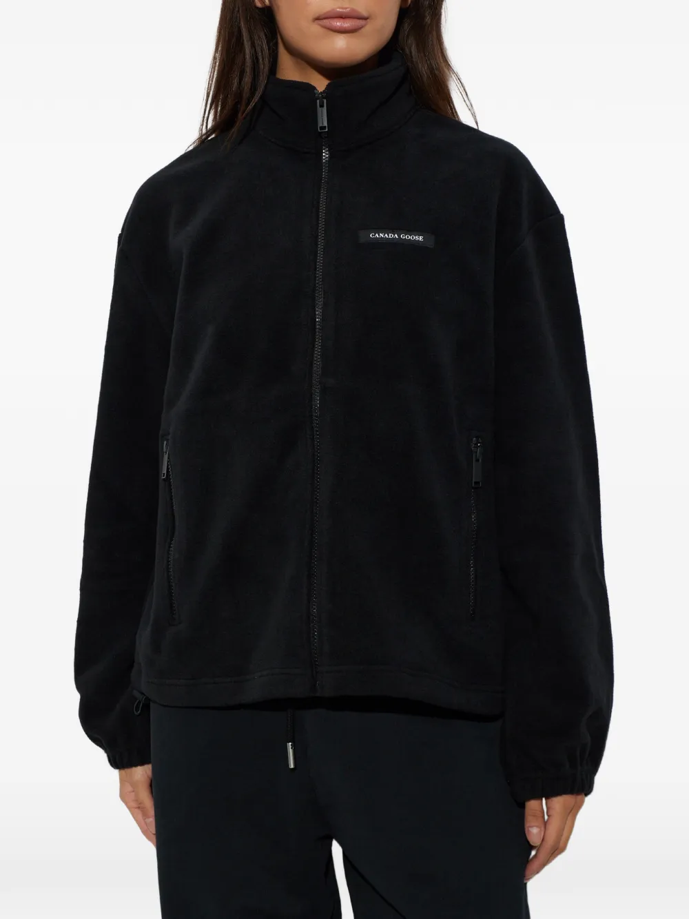 Canada Goose Tayen logo-patch oversized jacket Zwart