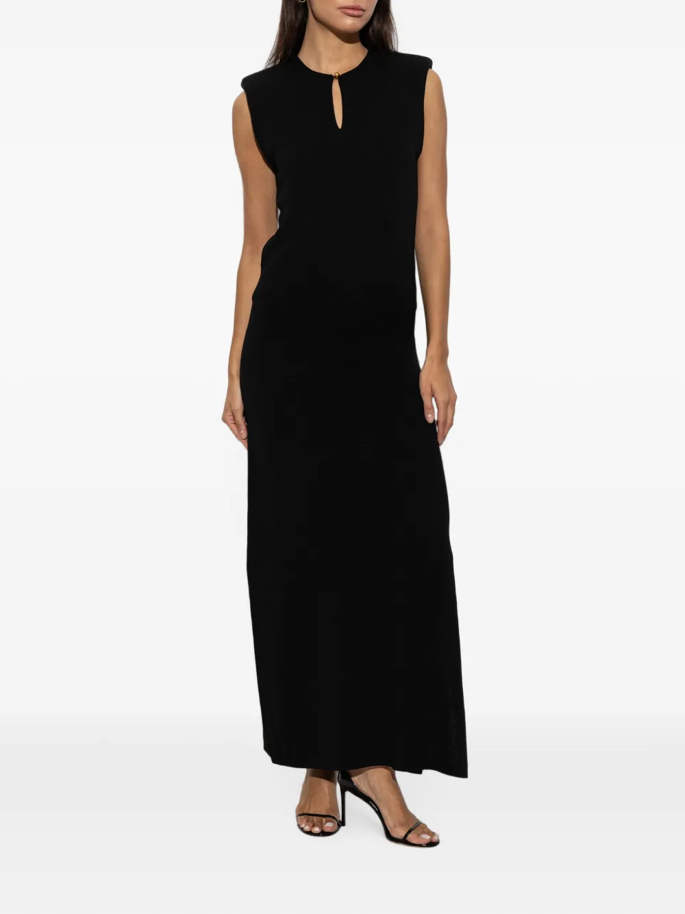 By Malene Birger Rowen maxi-jurk met sleutelgatdetail Zwart
