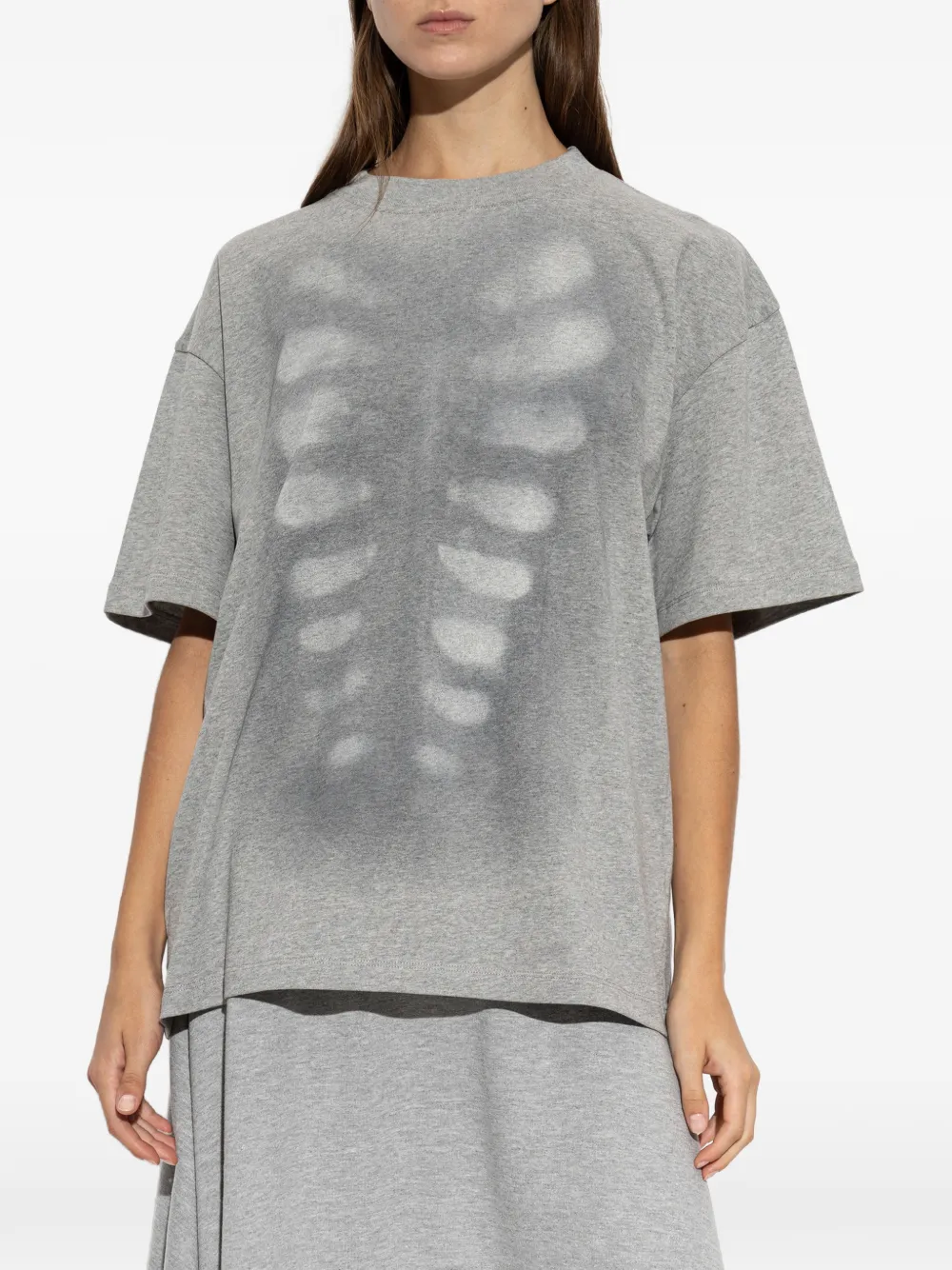 AVAVAV Oversized T-shirt met skelet-print Grijs