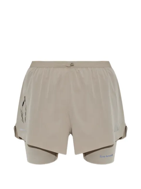 adidas xSong For The Mute layered logo-print shorts