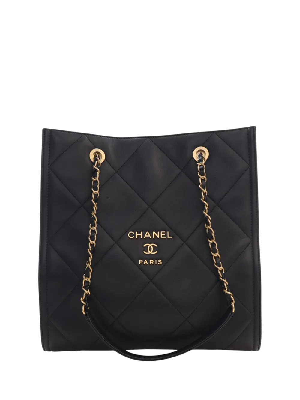 CHANEL Pre-Owned 2021-2026 CC Quilted Lambskin Shopping tote bag - Nero