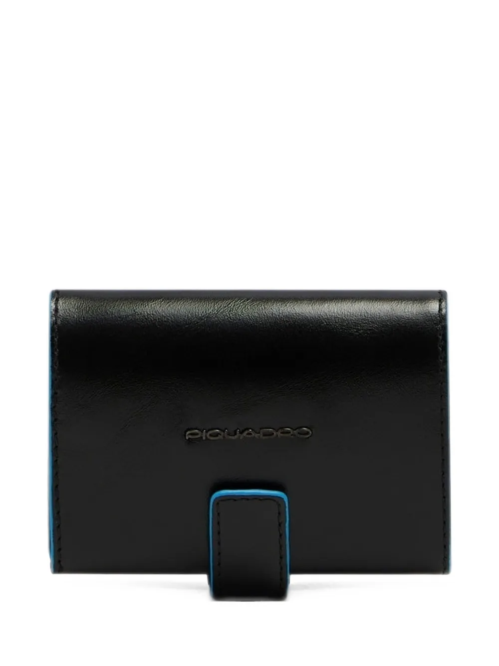 PIQUADRO Blue Square logo-debossed leather cardholder · One Size