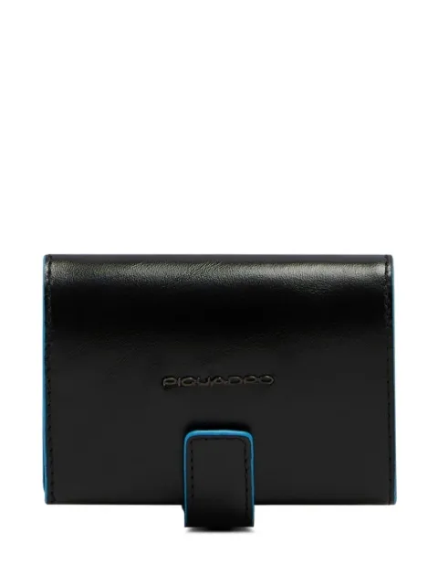 PIQUADRO Blue Square logo-debossed leather cardholder