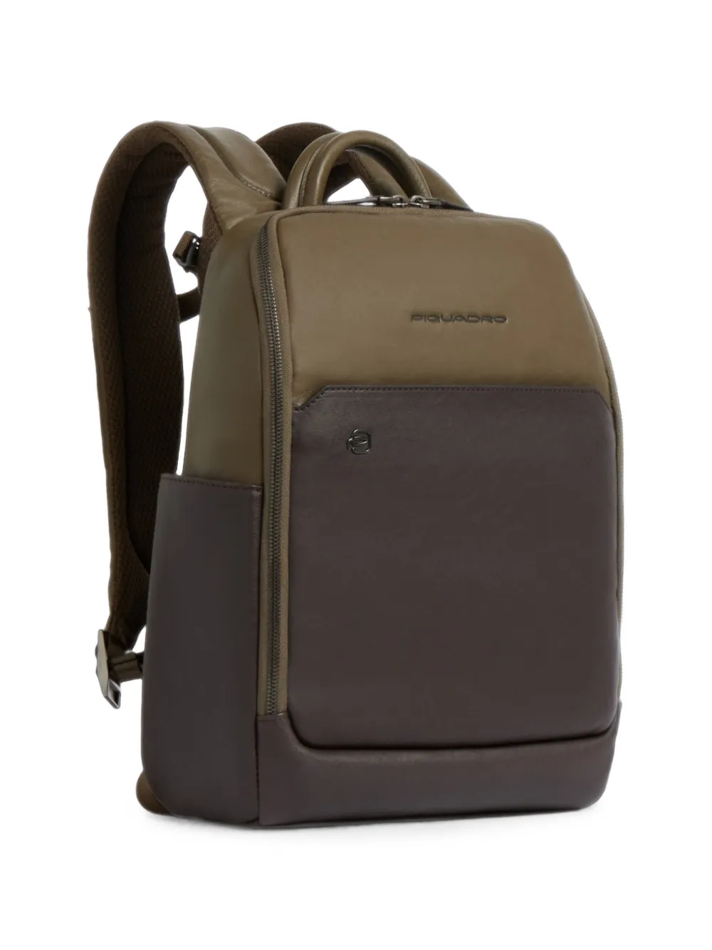 PIQUADRO Tweekleurige leren rugzak Bruin